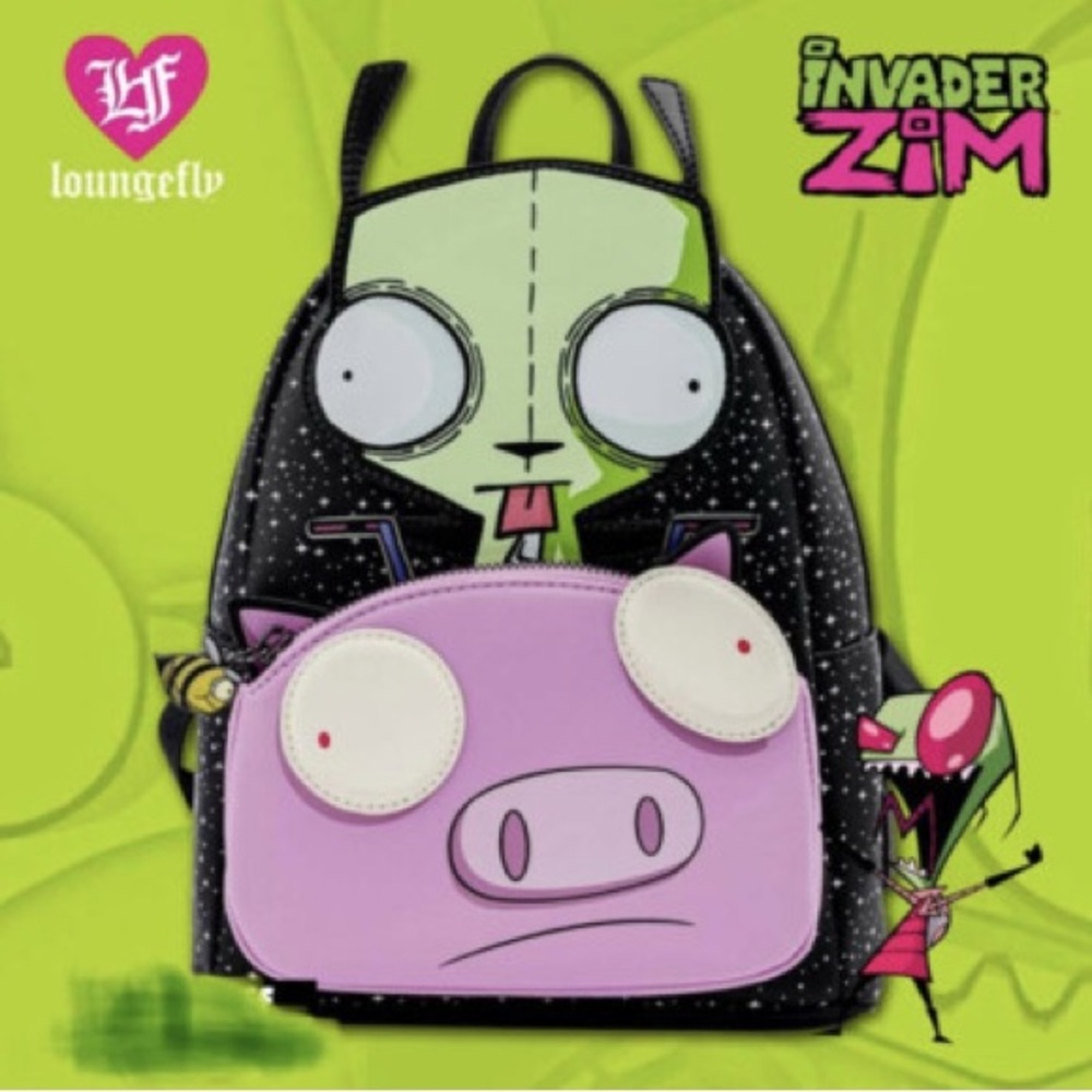 Loungefly invader Black and Pink Bag Accessories